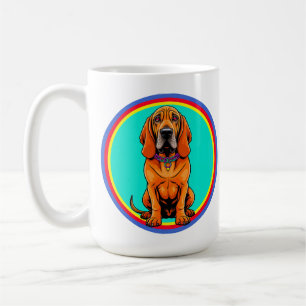 Süßer Cartoon-Hund mit Halsband Kaffeetasse