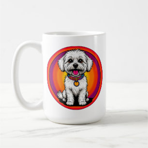 Süßer Cartoon-Hund mit Kette Kaffeetasse