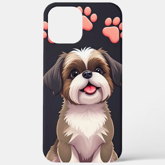 🐾🎨 Süßer Cartoon-Hund mit moderner, verspielter Case-Mate iPhone Hülle (Rückseite)