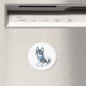 Süßer Cartoon Husky Welpe Magnet (In Situ (Geschirrspüler))