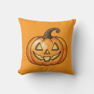 Süßer Cartoon-Kürbis Orange Halloween Kissen
