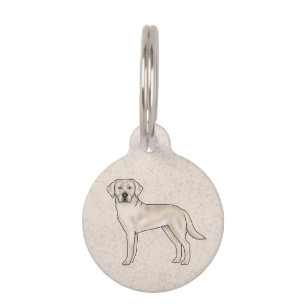 Süßer Cartoon-Labrador Retriever in Cremefarbe Haustiermarke