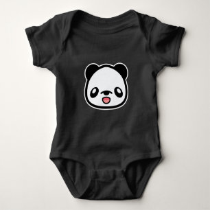 Süßer Cartoon-Panda-Bär-Gesicht Baby Strampler