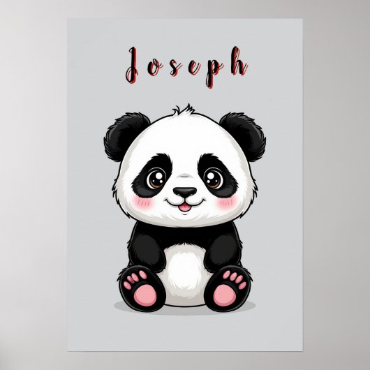 Süßer Cartoon-Panda 🐼✨ Gemütliche Kinderzimmer-De Poster (Vorne)