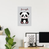 Süßer Cartoon-Panda 🐼✨ Gemütliche Kinderzimmer-De Poster (Heimbüro)