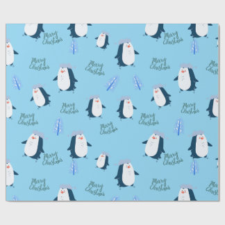 Süßer Cartoon-Pinguin Frohe Weihnachten Geschenkpapier