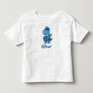 Süßer Cartoon-Polizei-Dinosaurier Kleinkind T-shirt