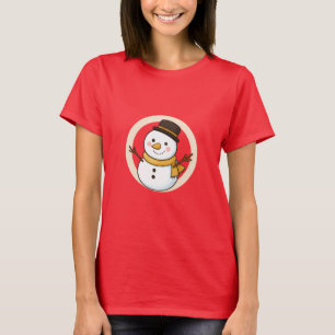 Süßer Cartoon-Schneemann T-Shirt