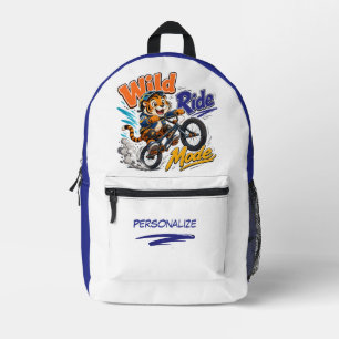 Süßer Cartoon-Tiger BMX-Fahrrad Kinder personalisi Bedruckter Rucksack