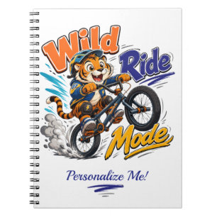 Süßer Cartoon-Tiger BMX-Fahrrad Kinder personalisi Notizblock