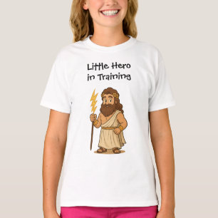 Süßer Cartoon-Zeus – Griechischer kleiner Held in T-Shirt