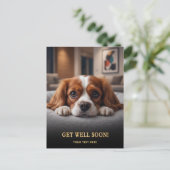 Süßer Cavalier King Charles Spaniel - Gute Besseru Postkarte (Stehend Vorderseite)