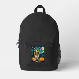Süßer Cavalier King Charles Spaniel Hund Halloween Bedruckter Rucksack