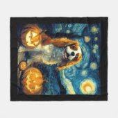 Süßer Cavalier King Charles Spaniel Hund Halloween Fleecedecke (Vorderseite (Horizontal))