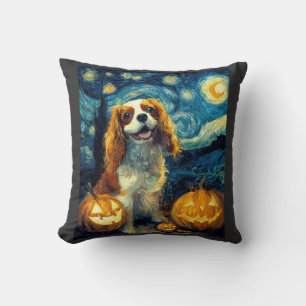 Süßer Cavalier King Charles Spaniel Hund Halloween Kissen