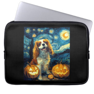 Süßer Cavalier King Charles Spaniel Hund Halloween Laptopschutzhülle