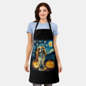 Süßer Cavalier King Charles Spaniel Hund Halloween Schürze (Getragen)