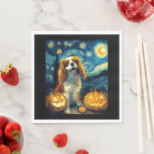 Süßer Cavalier King Charles Spaniel Hund Halloween Serviette (Beispiel)