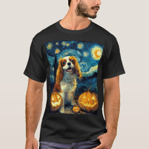 Süßer Cavalier King Charles Spaniel Hund Halloween T-Shirt