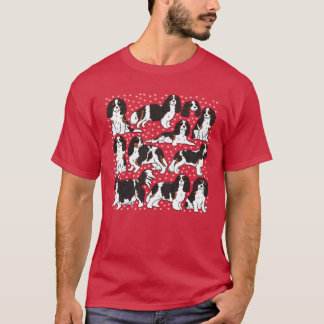 Süßer Cavalier King Charles Spaniel Hund Muster Fr T-Shirt