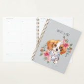Süßer Cavalier King Charles Spaniel und Blumen Planer (Anzeige)