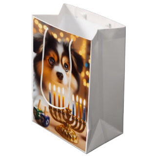 Süßer Chanukka-Hund Mittlere Geschenktüte