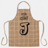 Süßer Chef Brown Gingham Schürze (Vorderseite)