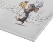"Süßer Chef" Maus-Logo-Illustration Schneidebrett (Ecke)
