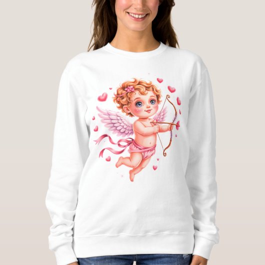 Süßer Cherub mit Pfeil Sweatshirt (Vorderseite)