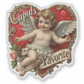 Süßer Cherub Valentinstag  Aufkleber (Vorderseite)