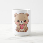 Süßer Chibi-Bär mit Herz Kaffeetasse (Mittel)