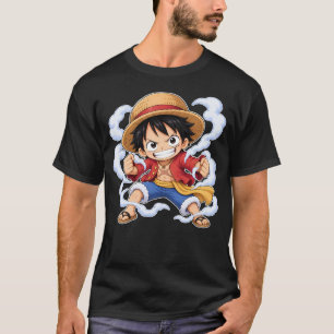 Süßer Chibi Monkey D. Luffy One Piece Anime T-Shirt