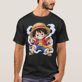 Süßer Chibi Monkey D. Luffy One Piece Anime T-Shirt