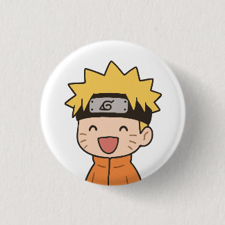 Süßer Chibi-Ninja-Button-Pin - Kawaii-Anime-Stil 1 Button