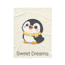 Süßer Chibi-Pinguin-Schal personalisierte Babydeck