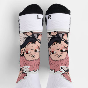 Süßer Chibi-Schmollender-König-Aufkleber - Kawaii Socken