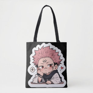 Süßer Chibi-Schmollender-König-Aufkleber - Kawaii Tasche