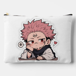 Süßer Chibi-Schmollender-König-Aufkleber - Kawaii Zubehörtasche