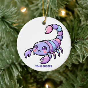 Süßer Chibi-Skorpion-Tierkreis Keramik Ornament