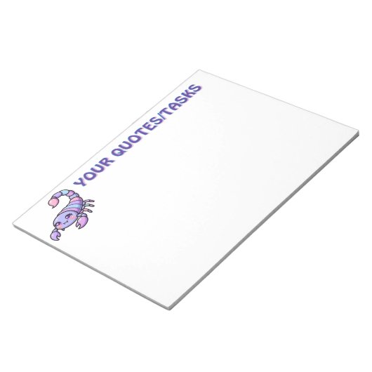 Süßer Chibi-Skorpion-Tierkreis Notizblock (angewinkelt)