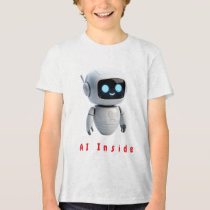 Süßer Chibi-Weltraum-Roboter-Kumpel - Minimalistis Tri-Blend Shirt