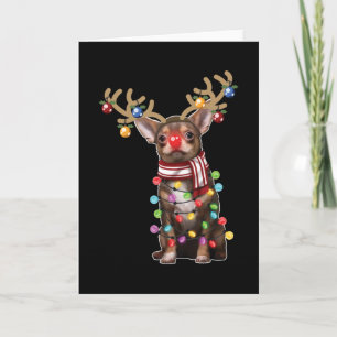 Süßer Chihuahua-Hund Lustige Weihnachtsgeschenke Karte