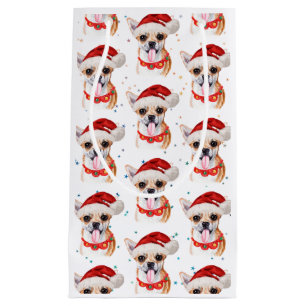 Süßer Chihuahua-Hund Weihnachtsmuster Kleine Geschenktüte