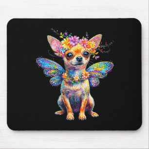 Süßer Chihuahua-Hunde-Engel mit Flügeln Mousepad