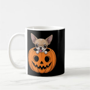 Süßer Chihuahua im Kürbis lustiger Hund Halloween Kaffeetasse