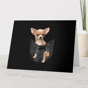 Süßer Chihuahua in deiner Weihnachtstasche Karte