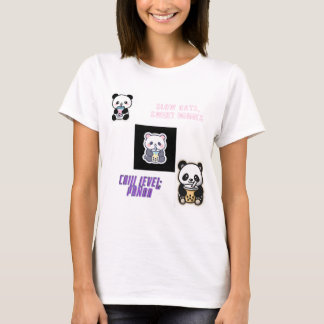 Süßer chilliger Panda mit Boba T-Shirt
