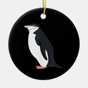 Süßer Chinstrap-Pinguin Lustiges Antarktistier Lie Keramik Ornament