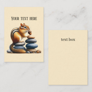 Süßer Chipmunk mit Text hinzufügen Mitteilungskarte