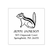 Süßer Chipmunk-Rücksende-Adresse-Stempel Gummistempel (Prägung)